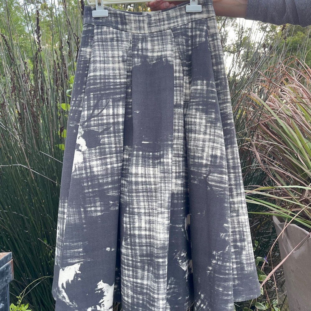 Vintage Italian Long Pleated Wool Laviniaturra Skirt